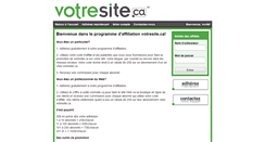 Desktop Screenshot of affiliation.votresite.ca