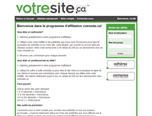 Tablet Screenshot of affiliation.votresite.ca